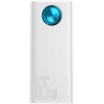 Baseus Amblight 65W Quick Charge Power Bank 30000mAh White + Type-C (USB-C) 100W Cable 1m