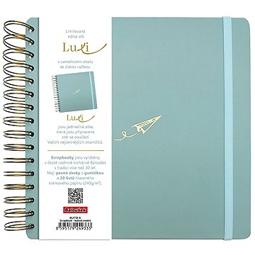 BALOUŠEK TISK Scrapbook Luxi, 210 × 210 mm, lamino, ledově modré