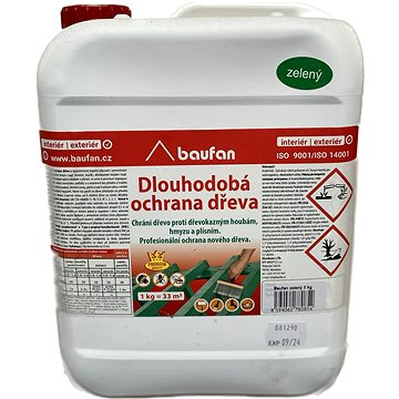 

Baufan - dlouhodobá ochrana dřeva - 1 kg, zelená (ředění až 1:9)