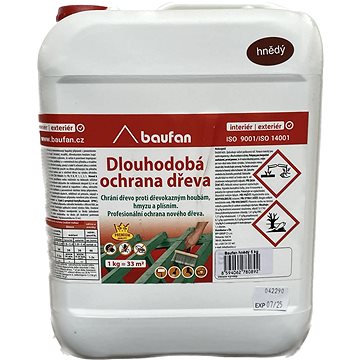 

Baufan - dlouhodobá ochrana dřeva - 1 kg, hnědá (ředění až 1:9)