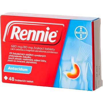 

Rennie 48 žvýkacích tablet