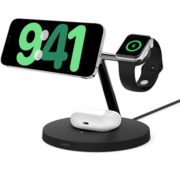 

Belkin Boost Charge Pro Qi2 3v1 pro iPhone/Apple Watch/AirPods, černá