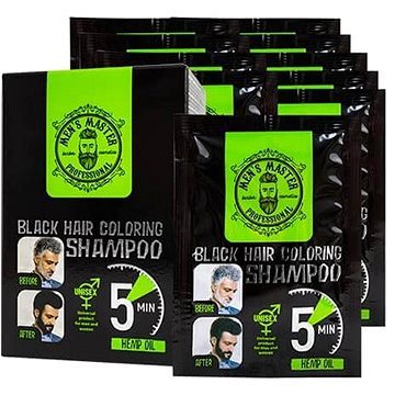 

Men's Master Professional Barvicí šampon, černá barva na vlasy 10 × 25 ml