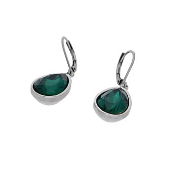 

Ewena náušnice slzy z chirurgické oceli SL667, green