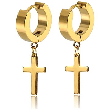 

Ewena Náušnice z oceli s křížkem 10 × 15 mm Gold