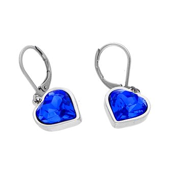 

Ewena Blue náušnice srdíčko z chirurgické oceli SD749