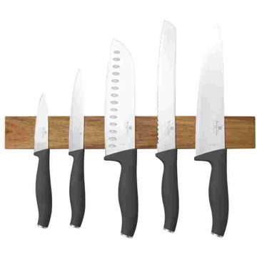 

BerlingerHaus Antracite Collection Sada nožů s magnetickým držákem z akátového dřeva 6 ks