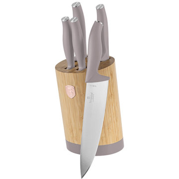 

BerlingerHaus Taupe Collection Sada nožů s kulatým stojanem BAMBOO 6 ks