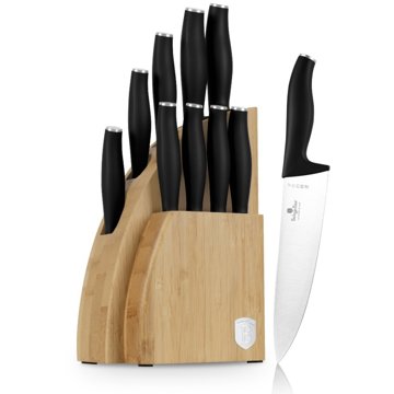 

BerlingerHaus Matte Black Collection Sada nožů se stojanem BAMBOO 10 ks