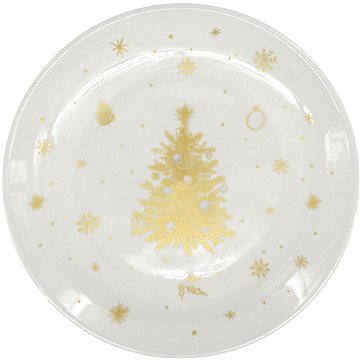 

by inspire Dezertní talíř Zlatá koleda průměr 20 cm, bílý