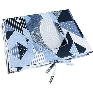 

BELLATEX Plážové lehátko 4223/505 55 × 195 cm, modré, geometrie