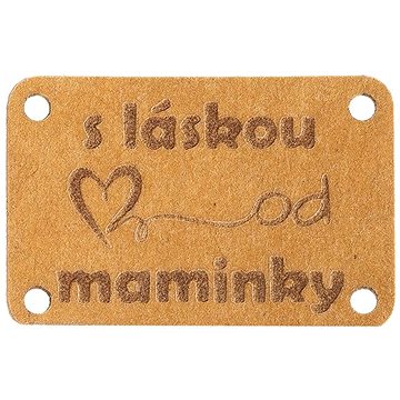 

BELLATEX Nášivka "s láskou od maminky" papírová 30 × 20 mm 400983 - sada 6 ks
