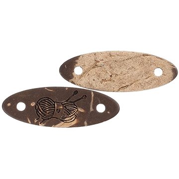 

BELLATEX Nášivka "KLUBÍČKO" kokosová 28 × 10 mm 401158 - sada 2 ks