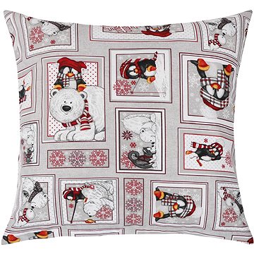 

BELLATEX Vánoce polštářek 40 × 40 cm 55 / 122 zimní patchwork