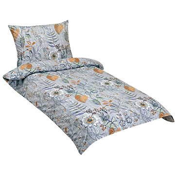 

BELLATEX Povlečení bavlna 90 / 763 listí fialové 140 × 220, 70 × 90