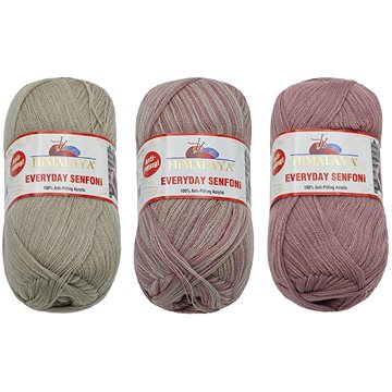 

BELLATEX s.r.o. Příze Everyday Senfoni 3 × 100 g - 71030 fialová, šedá