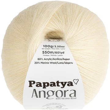 

BELLATEX Příze Angora Merino Papatya 100 g - 1930 smetanová