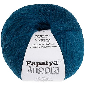 

BELLATEX Příze Angora Merino Papatya 100 g - 5750 tmavě tyrkysová