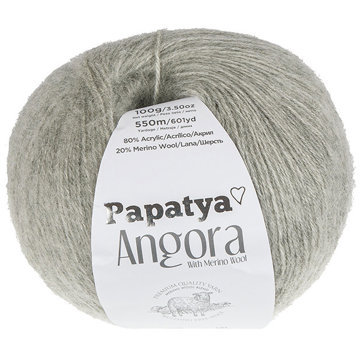 

BELLATEX Příze Angora Merino Papatya 100 g - 2120 šedá