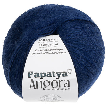 

BELLATEX Příze Angora Merino Papatya 100 g - 5280 tmavě modrá