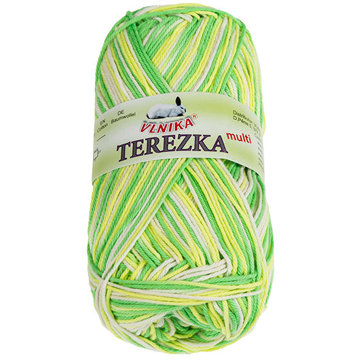 

BELLATEX Příze Terezka multi 50 g - 257 bílá, žlutá, zelená