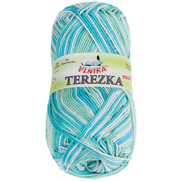 

BELLATEX Příze Terezka multi 50 g - 258 bílá, tyrkysová, mintová