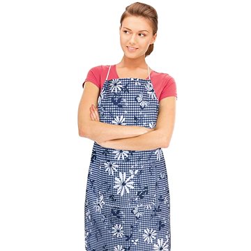 

BELLATEX Zástěra Dita 67 × 84 cm 7750/410 modrá kostička s květem