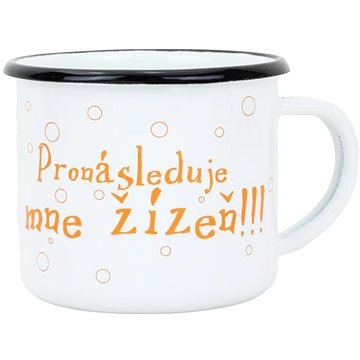 

BELIS Smaltovaný hrnek 8 cm/0,35 l, bílý "žízeň" v krabičce