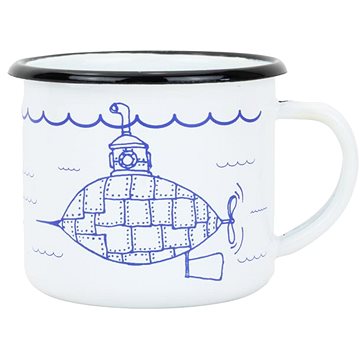 

BELIS Smaltovaný hrnek 8 cm/0,35 l, bílý "ponorka" v krabičce