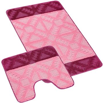 

Bellatex Sada Bany 60 × 100 cm + 60 × 50 cm 810/001 vzor geometrie růžová