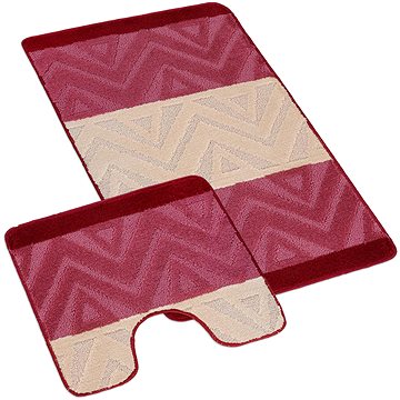 

Bellatex Sada Bany 60 × 100 cm + 60 × 50 cm 810/004 vzor chevron burgundy