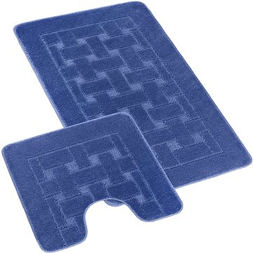 

Bellatex Sada Bany 60 × 100 cm + 60 × 50 cm 810/009 Uni obdélníky modré
