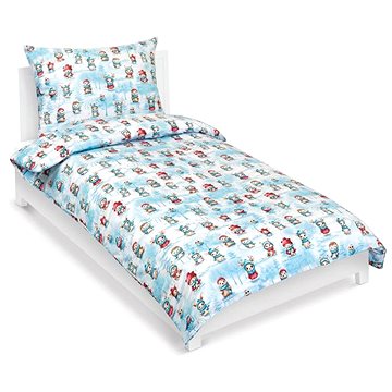

BELLATEX Povlečení bavlna 90/CH47 zvířátka v zimě 140 × 200, 70 × 90 cm