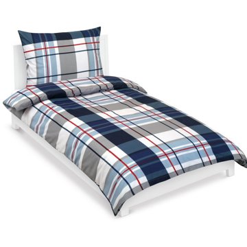 

BELLATEX Povlečení bavlna 90 / 573 modrošedé káro 140 × 200, 70 × 90