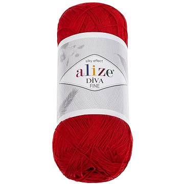 

Vlnika Diva Fine 100 g, 106 červená