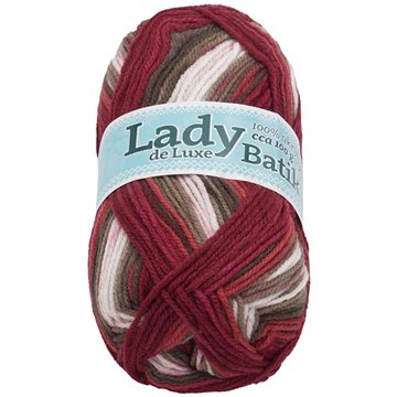 

Bellatex Lady de Luxe BATIK 100 g - 602 bílá, šedohnědá, vínová