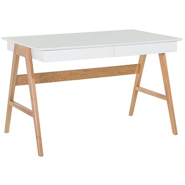 

Bílý psací stůl 120 × 70 cm se dvěma zásuvkami SHESLAY, 57370