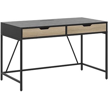 

Psací stůl 120 × 60 cm černý se světlým dřevem JENA, 243338