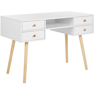 

Psací stůl se 4 zásuvkami 110 × 55 cm bílý LEVIN, 256095