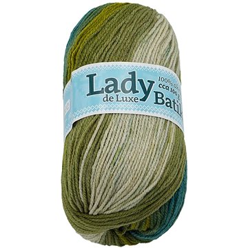 

Bellatex s.r.o. Příze Lady de Luxe Batik 100g - 605 zelená, béžová