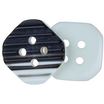 

Bellatex s.r.o. G - Knoflík 13,5mm bílý s proužky hnědý 10ks