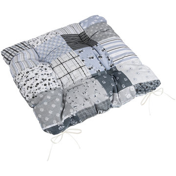 

BELLATEX Adéla Sedák 41/241 prošívaný 40 × 40 cm patchwork šedý