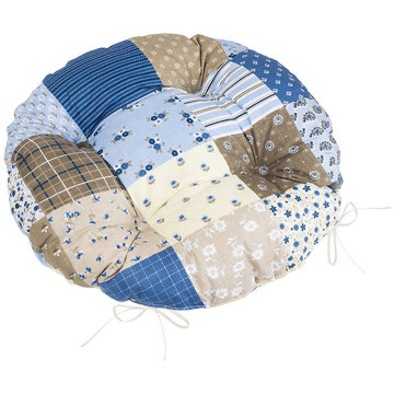 

BELLATEX Adéla Sedák 62/240 kulatý prošívaný prům. 40 cm patchwork modrý