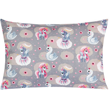 

BELLATEX Viola polštářek 40 × 60 cm 45/087 jednorožec s labutí