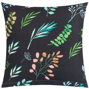 

BELLATEX Adéla polštářek 40 × 40 cm 55/236 lístky na černé