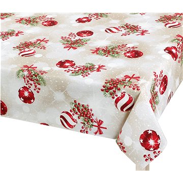 

Bellatex Ubrus VÁNOCE - 120 × 140 cm - vánoční koule a cesmína