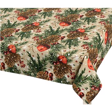 

Bellatex Ubrus VÁNOCE - 70 × 70 cm - vánoční šišky a jablka