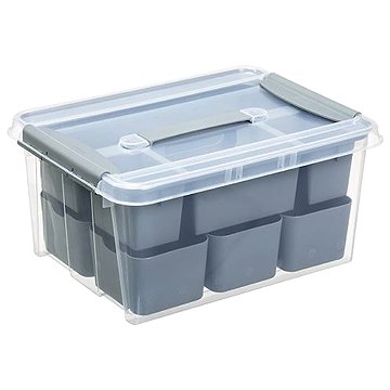 

Plast Team Úložný box s přihrádkami a víkem 14 l