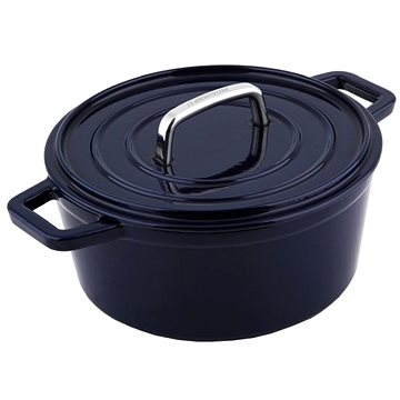 

CS SOLINGEN Alpen s poklicí litinový kulatý se smaltovaným povrchem 24 cm modrý