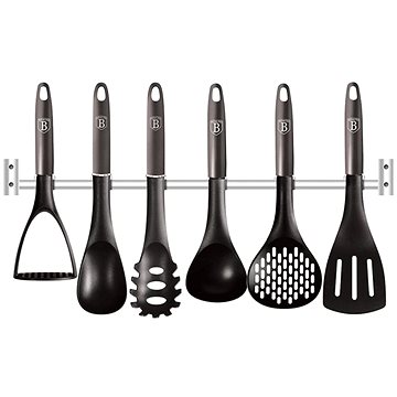 

BERLINGERHAUS Kuchyňské náčiní s nástěnným držákem 7 ks Carbon Pro Line